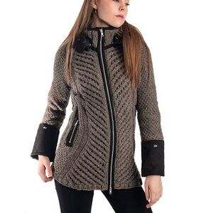 Urku Clara Alpaca Grey Zip Up Jacket Size XL